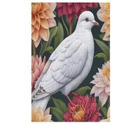 Colombe Blanche Puzzles Adulte - Puzzle en Bois 1000 Pièces - Challenge - Adultes Et Enfants Dès 12 Ans （78×53cm）