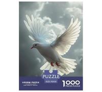 Colombe Blanche Volante Puzzle 1000 Pièces Adultes Enfants Animaux Puzzles 1000 Pièces Défi Jouet Cadeau 70x50cm/1000pcs