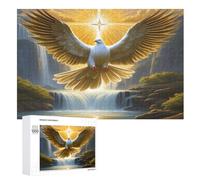 Colombe de la Paix Puzzle en Bois 1000 Pièces pour Adultes Et Enfants, Puzzles Impossible, Jeu De Patience Coloré, À Partir De 12 Ans （75×50cm）