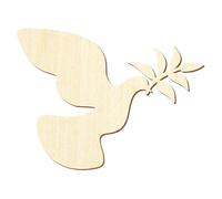 Colombe de paix en bois - Décoration bricolage 5-50 cm - Taille : 20 cm - Lot de 1