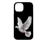 Colombe en Blanc Pigeon de la Ville Ramier Blanc Colombes Coque pour iPhone 14