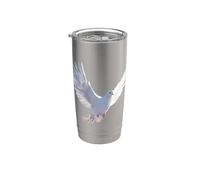 Colombe en Blanc Pigeon de la Ville Ramier Blanc Colombes Gobelet isotherme en acier inoxydable double paroi