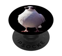 Colombe en Blanc Pigeon de la Ville Ramier Blanc Colombes PopSockets PopGrip Adhésif