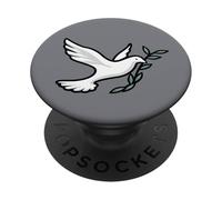 Colombe et Branche d'olivier Symbole de la Paix et de l'esprit sacré PopSockets PopGrip Adhésif