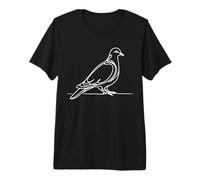 Colombe Linéaire Observateur d'oiseaux T-Shirt Haut de Gamme