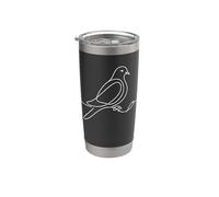 Colombe Linéaire Observateur Oiseaux Gobelet isotherme en acier inoxydable double paroi