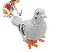 Colombe mécanique à remonter - Jouet sauteur de 10 cm, Pigeons mécaniques - Mécanisme sauteur en plastique pour, Colombes à remonter, Pigeons pelucheux pour tout-petits, Figurine colombe, Joue