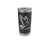 Colombe Rousse Linéaire Ornithologue Gobelet isotherme en acier inoxydable double paroi