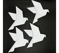 Colombes en papier Origami, 100 pièces, décorations pour fête de mariage, rustique, fête prénuptiale, bricolage, bannière pour amoureux d'origami