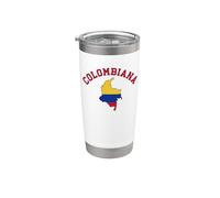 Colombia Gift Drapeau latina Colombie Colombie Gobelet isotherme en acier inoxydable double paroi