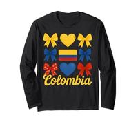 Colombia Girl Coquette Bow Hispanic Heritage Manche Longue
