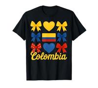 Colombia Girl Coquette Bow Hispanic Heritage T-Shirt