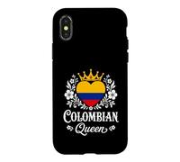 Colombian Queen Colombia Flag Proud Colombian Woman Coque pour iPhone X/XS
