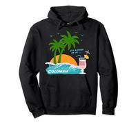 Colombie Amérique du Sud Palmiers Plage Cocktail Souvenir Sweat à Capuche