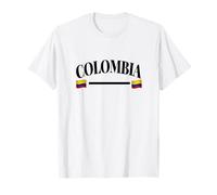 Colombie avec des Drapeaux | Conception de Texte Noir T-Shirt