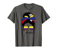 Colombie Chignon désordonné Femme Colombienne Femme Colombie T-Shirt