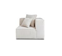 Colombine - module d'assise d'angle réversible - en velours côtelé - Beige Beige G