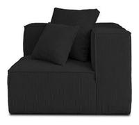 Colombine - module d'assise d'angle réversible - en velours côtelé - Noir Noir G