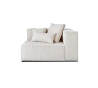 Colombine - module d'assise droit - en velours côtelé - Beige
