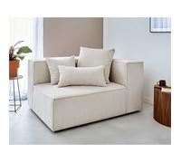 Colombine - module d'assise droit - en velours côtelé - Beige