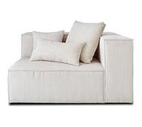 Colombine - module d'assise droit - en velours côtelé - Beige