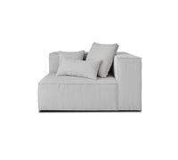 Colombine - module d'assise droit - en velours côtelé - Gris clair