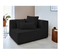 Colombine - module d'assise droit - en velours côtelé - Noir Noir G