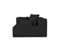 Colombine - module d'assise droit - en velours côtelé - Noir Noir G