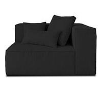 Colombine - module d'assise droit - en velours côtelé - Noir Noir G