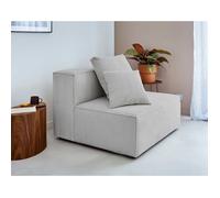 Colombine - module d'assise sans accoudoirs - en velours côtelé - Gris clair