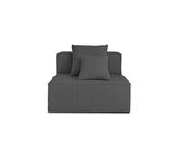 Colombine - module d'assise sans accoudoirs - en velours côtelé - Gris foncé Gris foncé