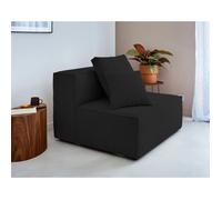 Colombine - module d'assise sans accoudoirs - en velours côtelé - Noir