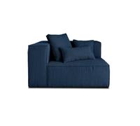 Colombine - module d'assise gauche - en velours côtelé - Bleu nuit Bleu nuit G