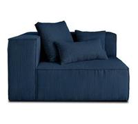 Colombine - module d'assise gauche - en velours côtelé - Bleu nuit