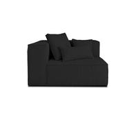 Colombine - module d'assise gauche - en velours côtelé - Noir