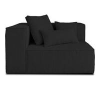 Colombine - module d'assise gauche - en velours côtelé - Noir Noir