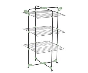 Colombo Alpina 30 - Séchoir à Linge Tour Modulable 30m - Étendoir sur Pied avec roulettes & Porte-Cintres - Structure Acier Antirouille, Pliable et Compact - Fabriqué en Italie - Capacité 11kg