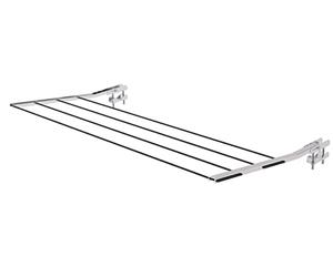 Colombo Étendoir à Linge de Balcon avec tiges modulables pour Garde-Corps, séchoir extérieur pour Petits espaces, Bras résistants Anti-Pliage, Universel pour Garde-Corps, Fils exclus, fabriqué en