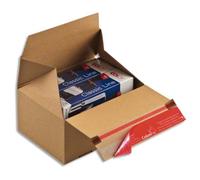 COLOMPAC Carton d'expédition Eurobox S Brun simple cannelure, fermeture adhésive L19,5 x H9 x P14,5 cm
