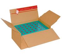 ColomPac cP141.201 colomPac cP141.201 höhenvariabler blitzbodenkarton en carton ondulé 304 x 216 x 130-220 mm pK10 avec fermeture autocollante aufreissfaden protection intégrale manuel et rapide grâce au fond automatique marron