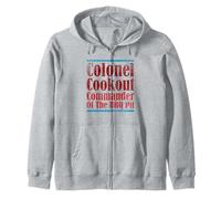 Colonel Cookout Commander Of The BBQ Pit Fumoir Barbecue Sweat à Capuche