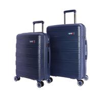Colonel Tapioca Jeu de Valises - Set de Valises de Voyage en Polypropylène - Valise Cabine 55 x 40 x 20 et Valise Moyenne 4 Roues Valises de Voyage Moyennes Valises de Voyage Cabine, Bleu Marine,