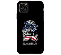 Colonial Beach VA Messy Hair Bun Ribbon Lunettes de soleil Coque pour iPhone 11 Pro Max