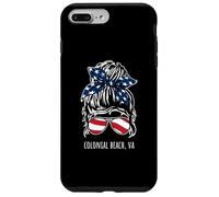 Colonial Beach VA Messy Hair Bun Ribbon Lunettes de soleil Coque pour iPhone 7 Plus/8 Plus
