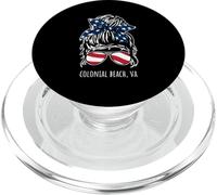 Colonial Beach VA Messy Hair Bun Ribbon Lunettes de soleil PopSockets PopGrip pour MagSafe
