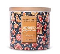 Colonial Candle Bougie parfumée au pain d'épices épicé, collection Holiday Deco Collection, 3 mèches, marron, 414 ml, jusqu'à 60 heures de combustion