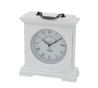 Boltze Horloge de table Betty, bois blanc, analogique, H 24 cm, intérieur