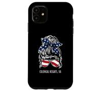 Colonial Heights VA Messy Hair Bun Ribbon Lunettes de Soleil Coque pour iPhone 11