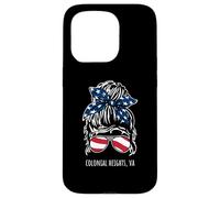 Colonial Heights VA Messy Hair Bun Ribbon Lunettes de Soleil Coque pour iPhone 15 Pro