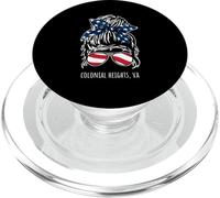 Colonial Heights VA Messy Hair Bun Ribbon Lunettes de Soleil PopSockets PopGrip pour MagSafe
